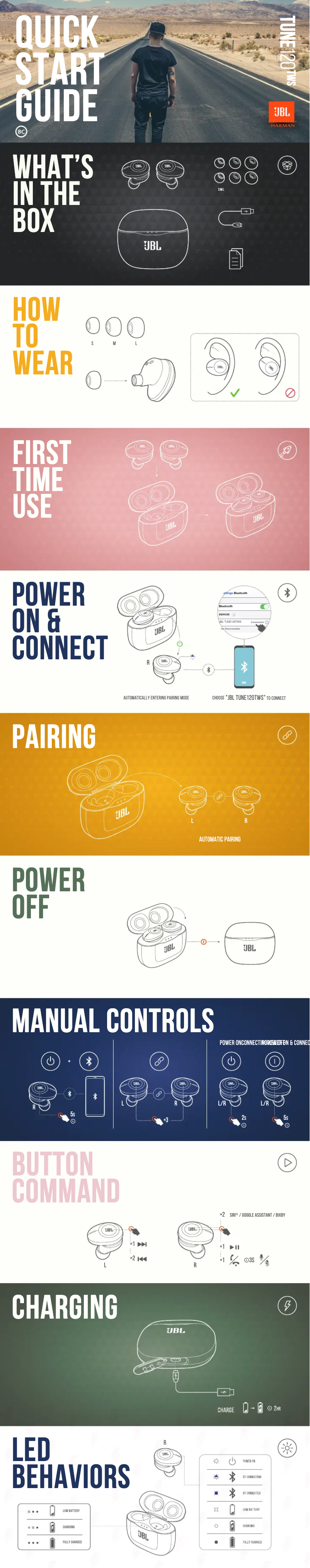 Image de la première page du manuel de l'appareil Tune 120TWS