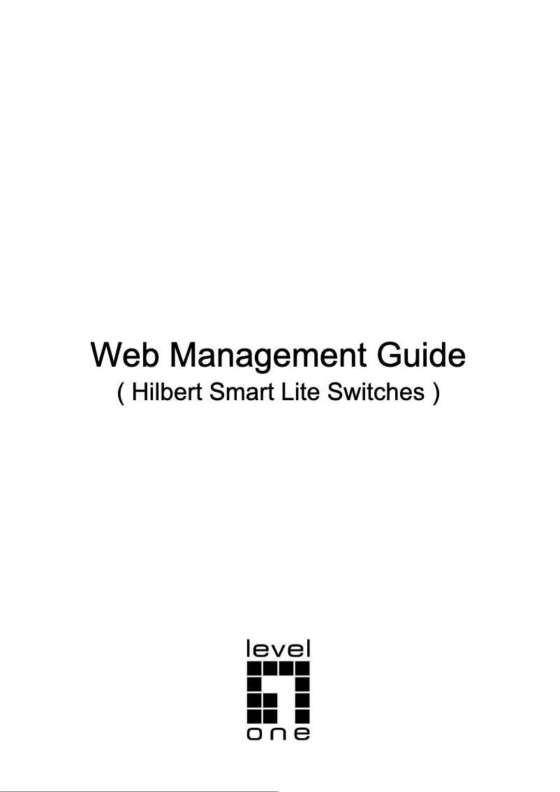 Page 1 of the manual User Manual LevelOne GES-2108