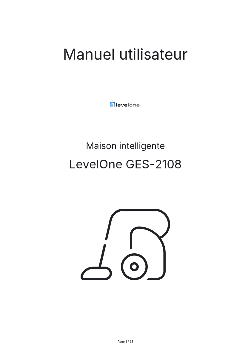 Image de la première page du manuel de l'appareil GES-2108