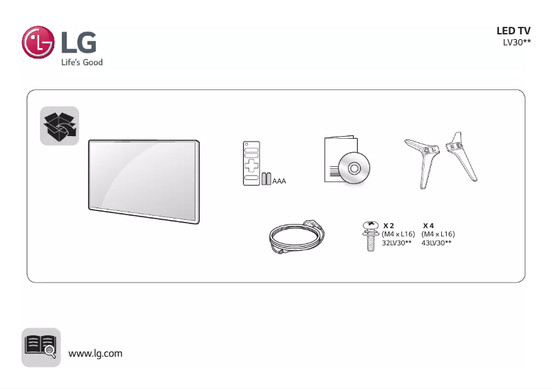 Página 1 del manual Manual de usuario LG 32LV300C