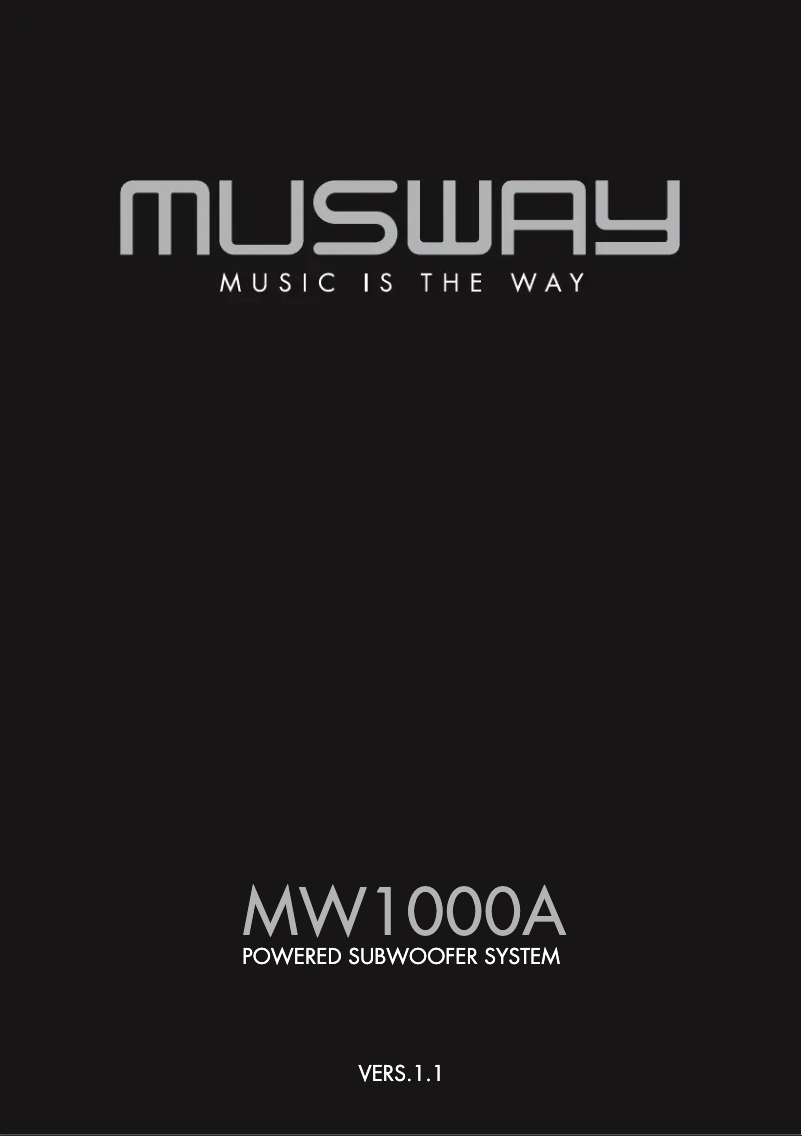 Page n°1 - Manuel utilisateur Musway MW1000A