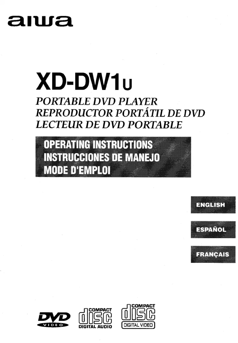 Image de la première page du manuel de l'appareil XD-DW1