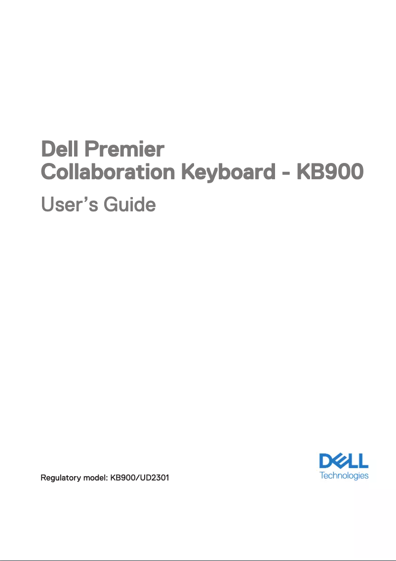 Page 1 de la notice Manuel utilisateur Dell KB900