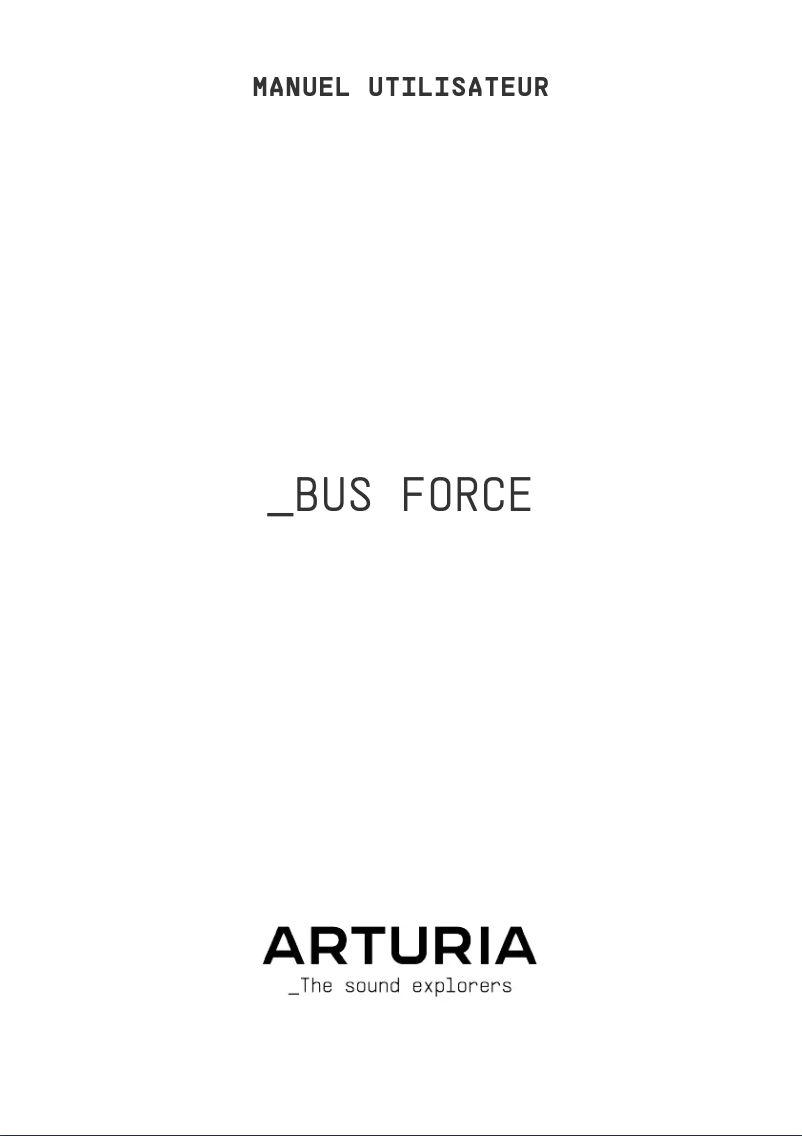 Image de la première page du manuel de l'appareil Bus Force