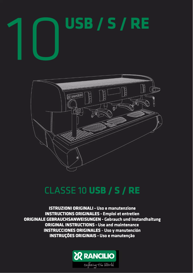 Page 1 de la notice Manuel utilisateur Rancilio Classe 10