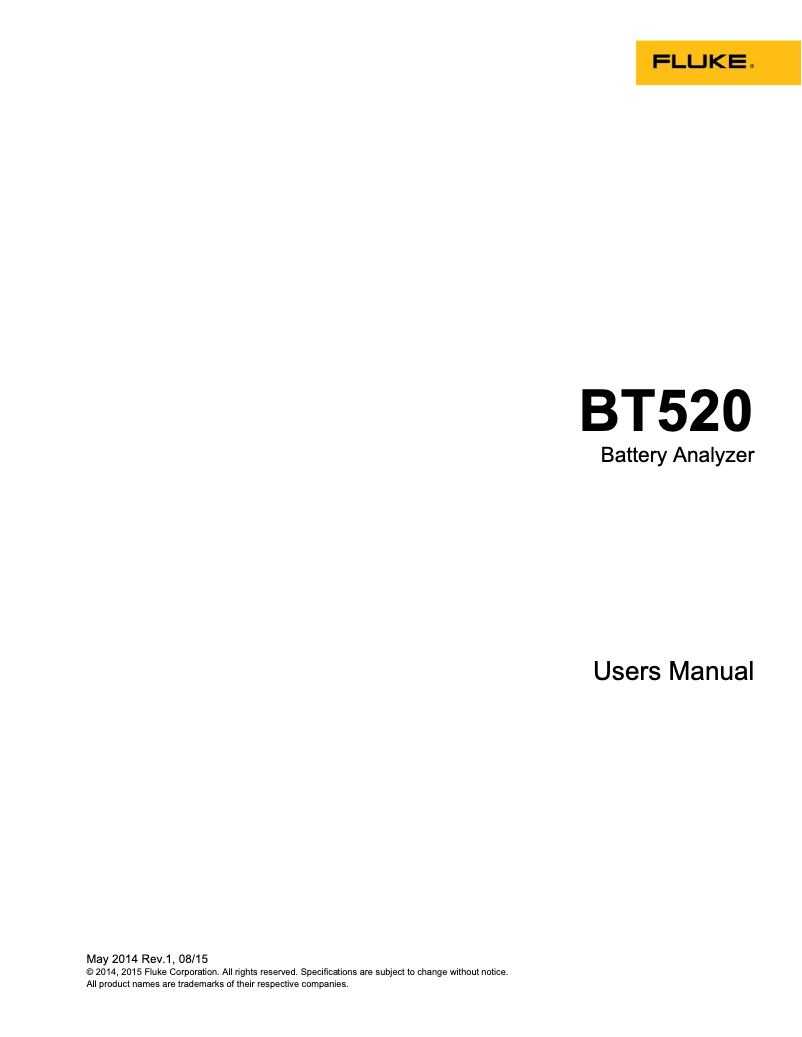 Image de la première page du manuel de l'appareil BT520