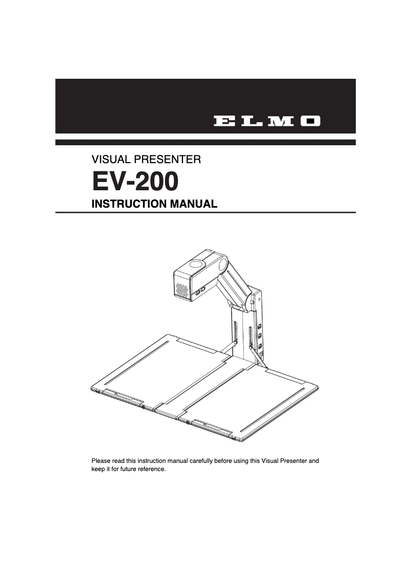 Image de la première page du manuel de l'appareil EV-200