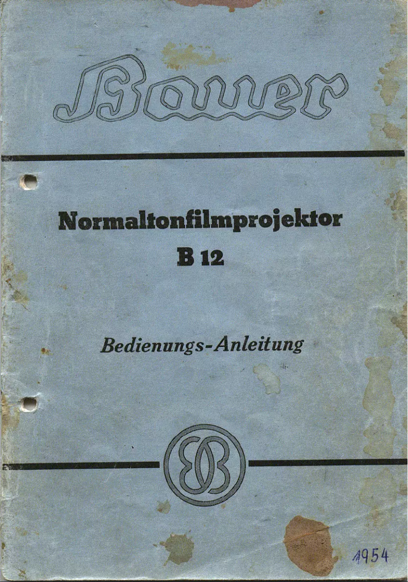 Page 1 de la notice Manuel utilisateur Bauer B12