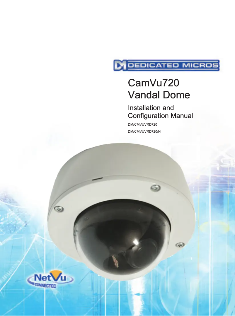 Image de la première page du manuel de l'appareil CamVu720