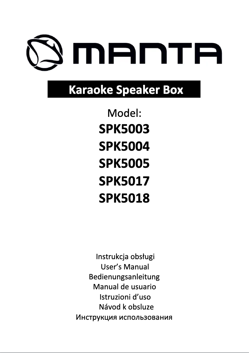 Página 1 del manual Manual de usuario Manta SPK5300