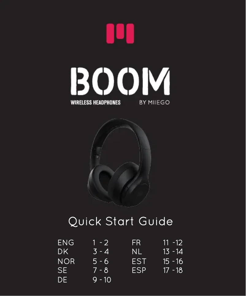 Image de la première page du manuel de l'appareil BOOM