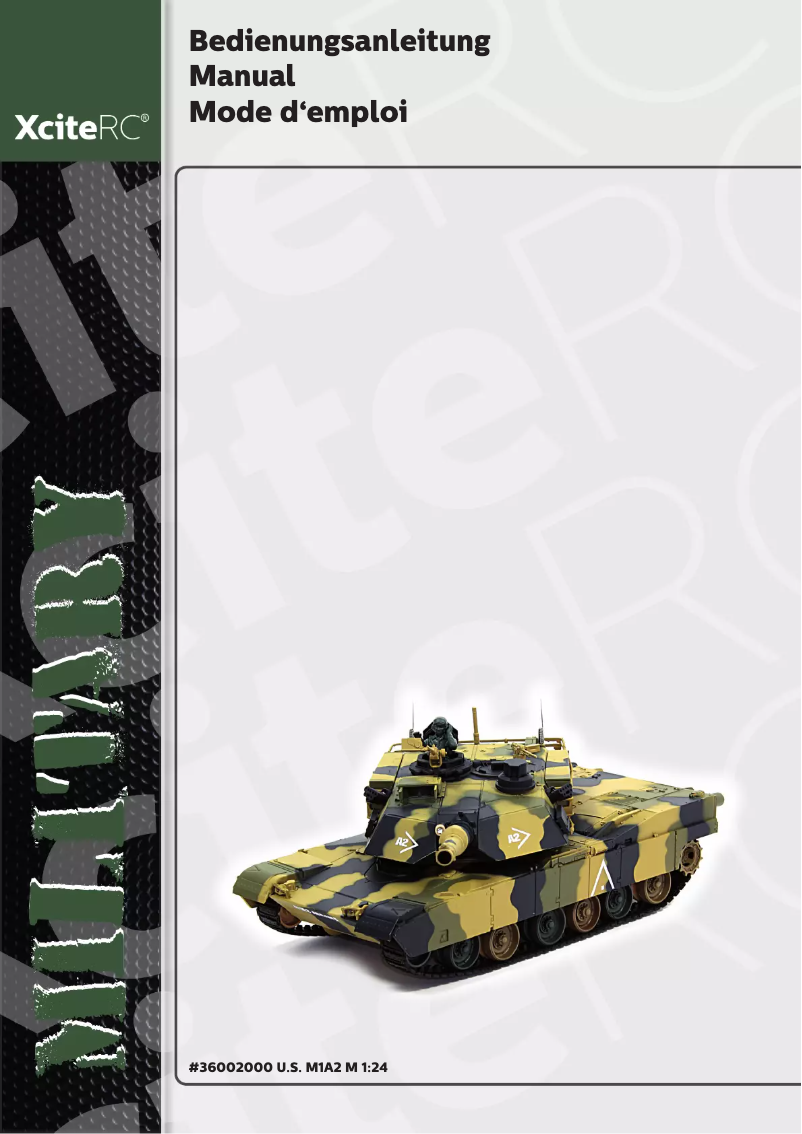 Page 1 de la notice Manuel utilisateur XciteRC U.S. M1A2