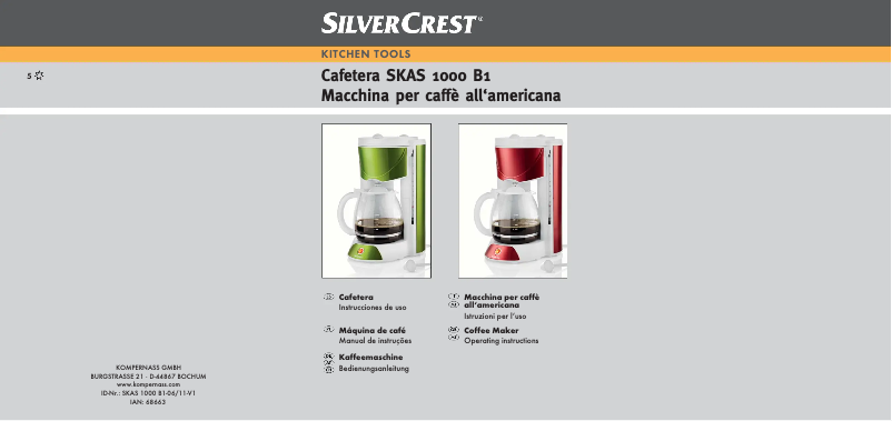 Page 1 de la notice Manuel utilisateur SilverCrest SKAS 1000 B1