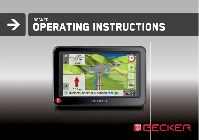 Página 1 del manual Manual de usuario Becker Ready 43 Traffic