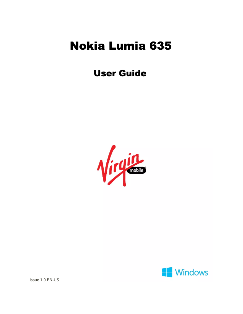 Page 1 de la notice Manuel utilisateur Nokia Lumia 635