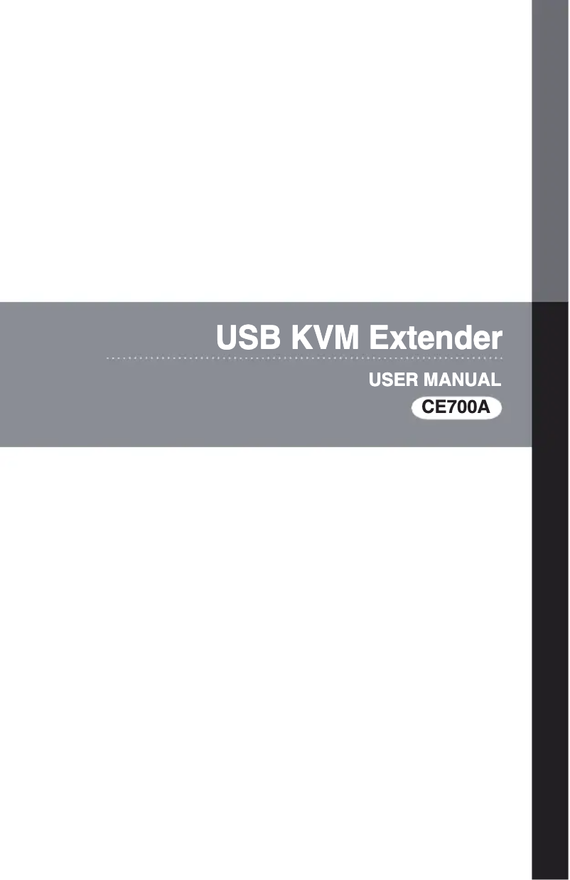 Page n°1 - Manuel utilisateur ATen CE700A