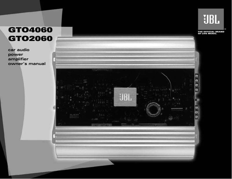 Page n°1 - Manuel utilisateur JBL Grand Touring GTO2060