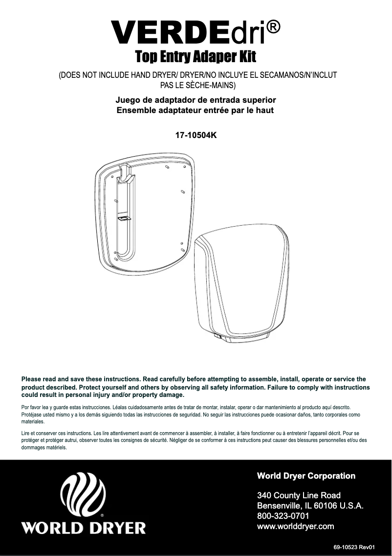 Image de la première page du manuel de l'appareil VERDEdri V2