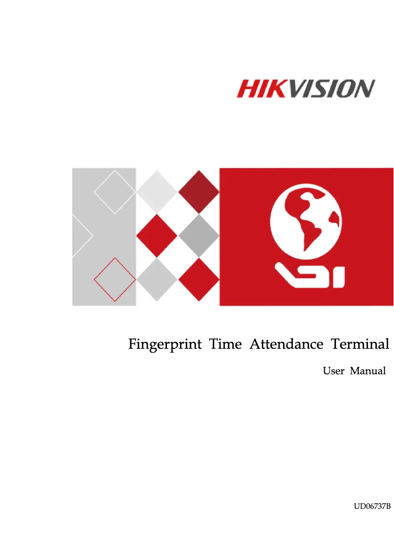 Page 1 de la notice Manuel utilisateur Hikvision Fingerprint Time Attendance Terminal