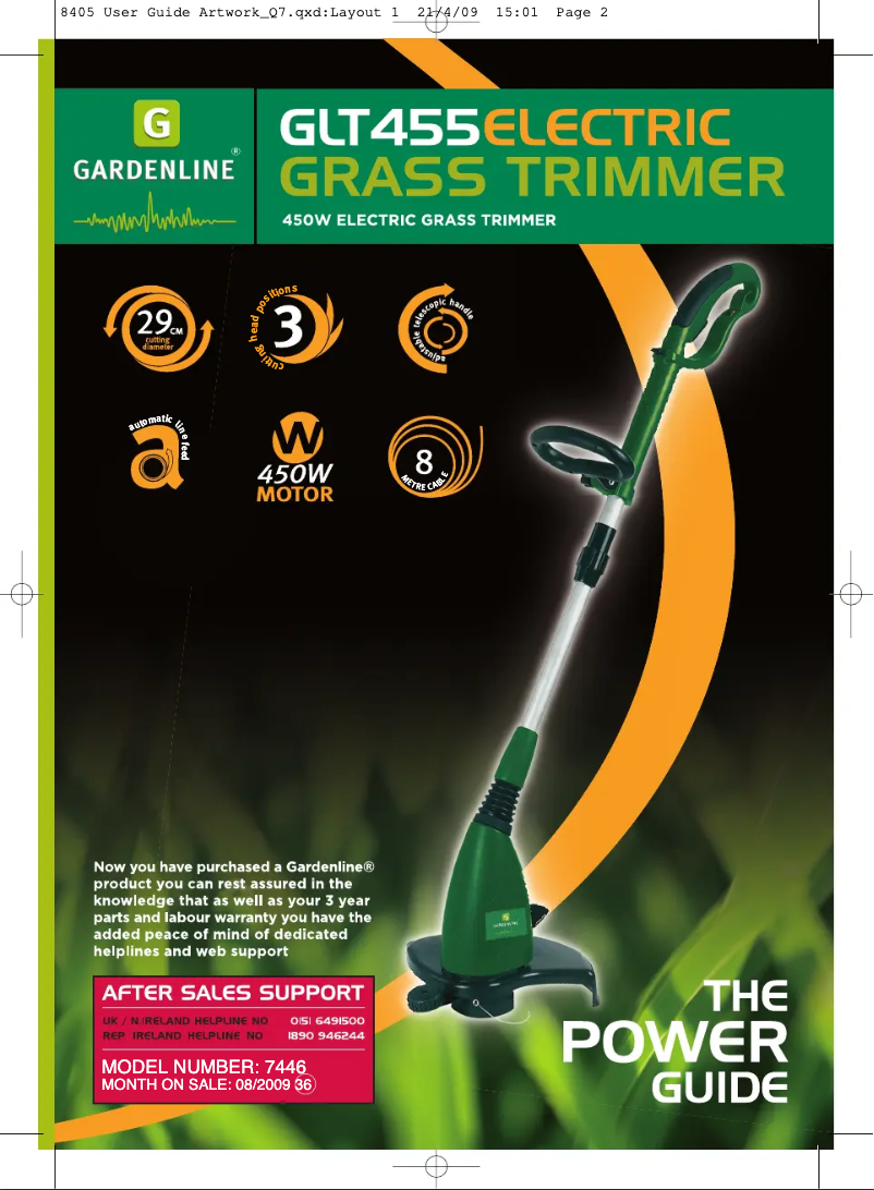 Page n°1 - Manuel utilisateur Gardenline GLT 455