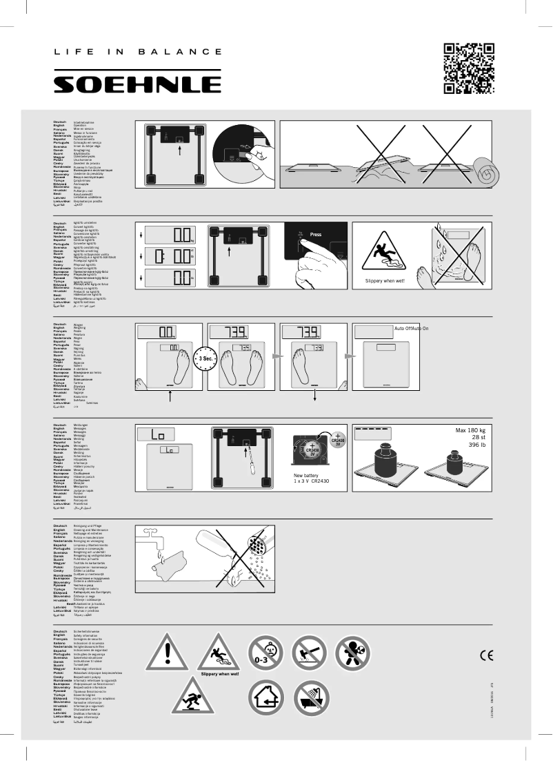 Page n°1 - Manuel utilisateur Soehnle Sense Comfort 400