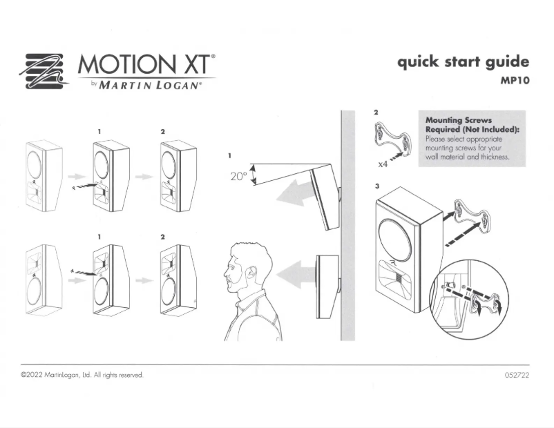 Page n°1 - Manuel utilisateur Martin Logan Motion XT MPlO