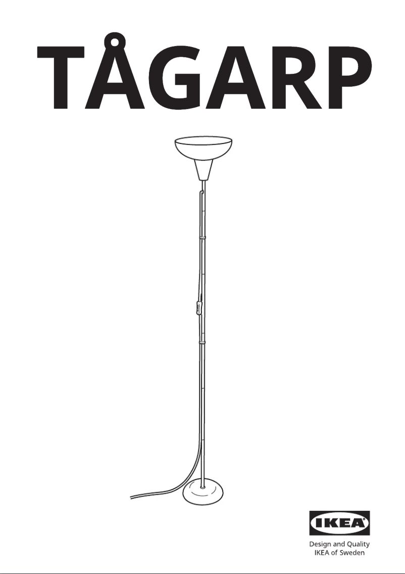 Page 1 de la notice Manuel utilisateur Ikea TÅGARP 005.258.71