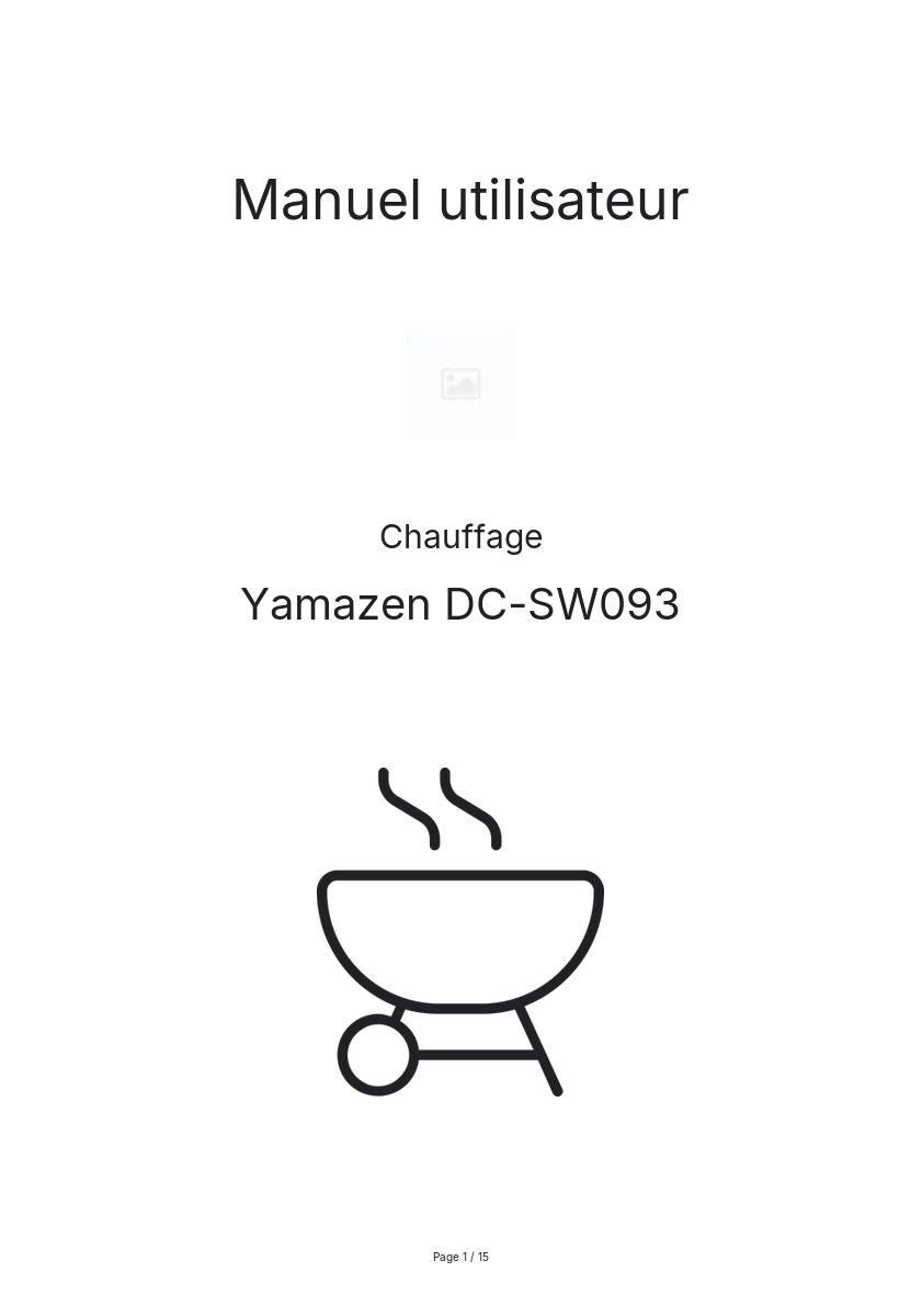 Page n°1 - Manuel utilisateur Yamazen DC-SW093