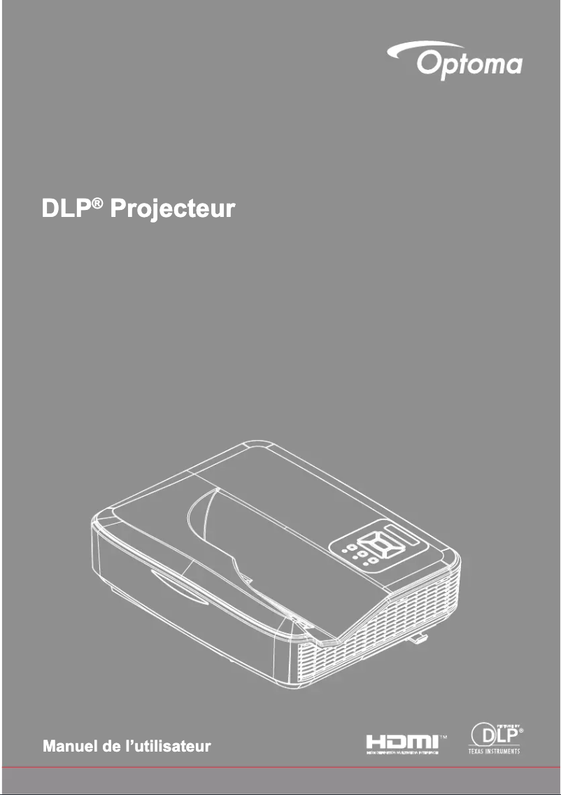 Page 1 de la notice Manuel utilisateur Optoma ZW300USTe