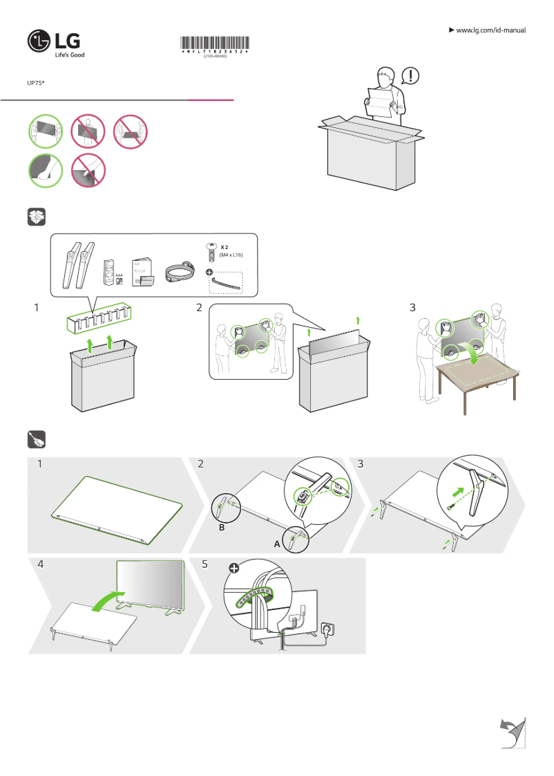 Page n°1 - Manuel utilisateur LG 43UP751C0ZF