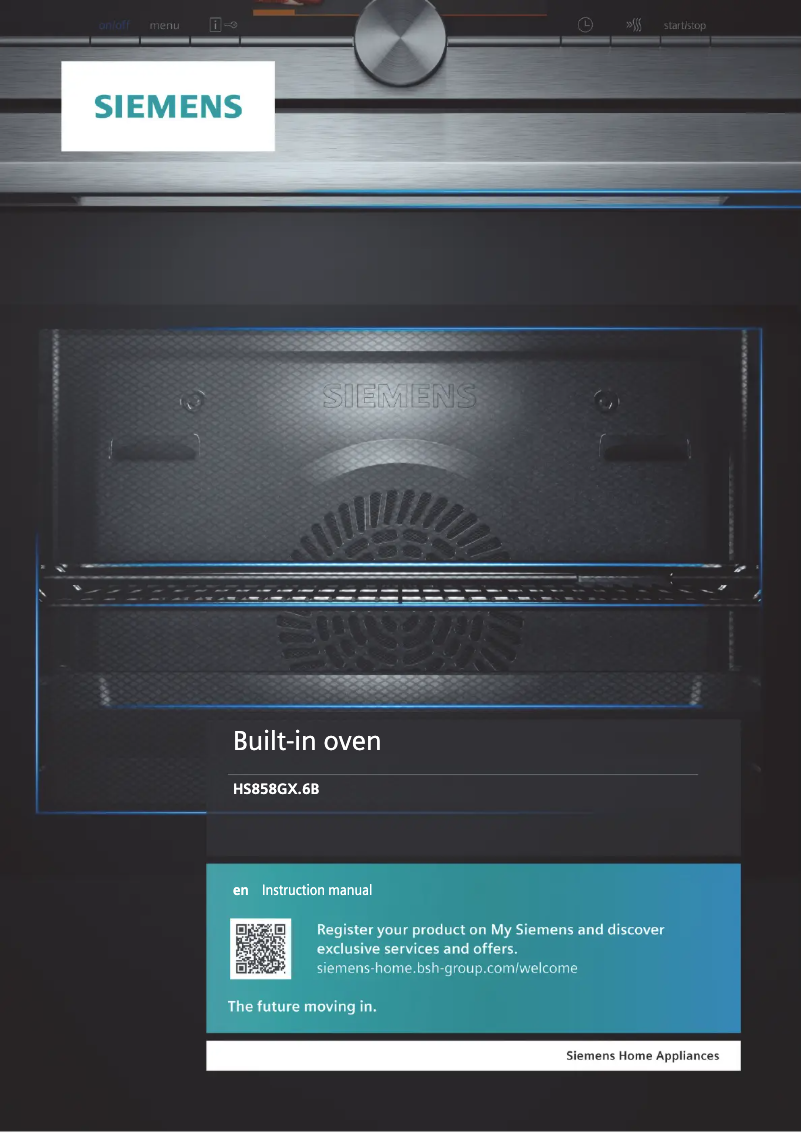 Page n°1 - Manuel utilisateur Siemens HS858GXB6B