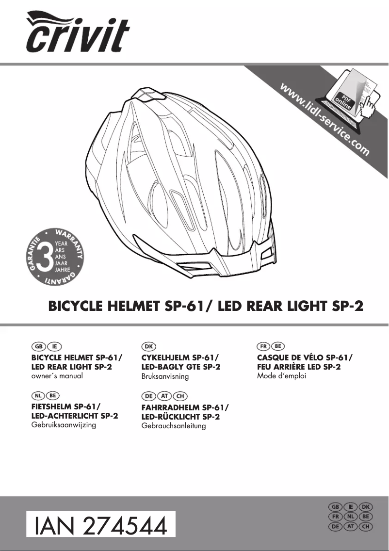 Image de la première page du manuel de l'appareil IAN 274544