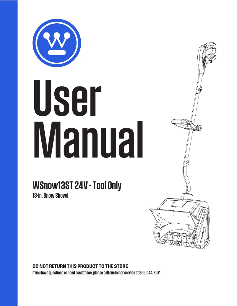 Página 1 del manual Manual de usuario Westinghouse WSnow13ST