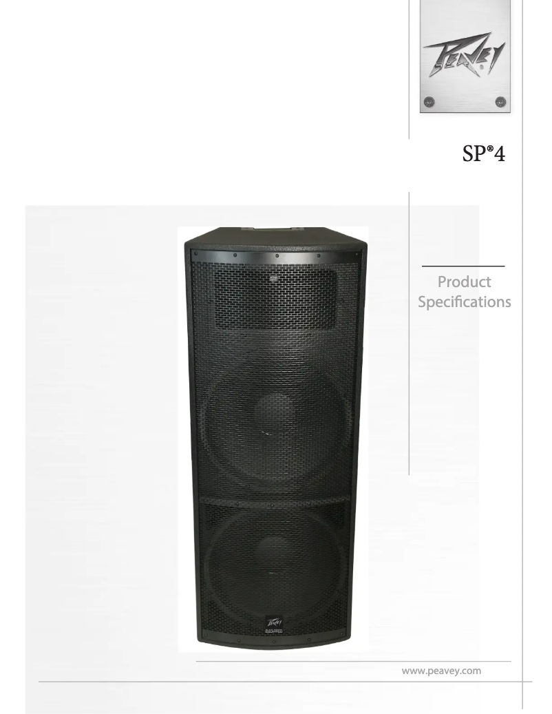 Página 1 del manual Ficha técnica Peavey SP 4