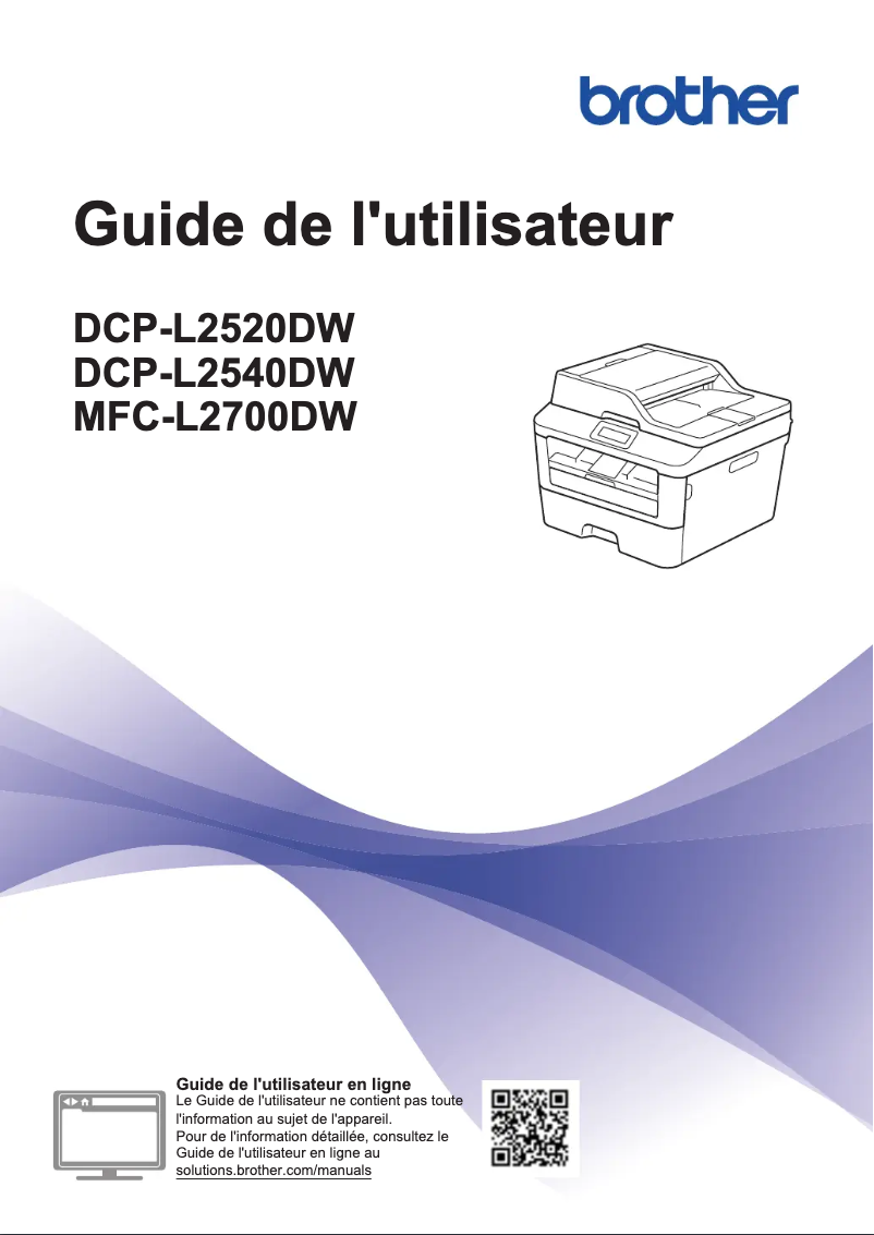 Page n°1 - Manuel utilisateur Brother DCP-L2520DW