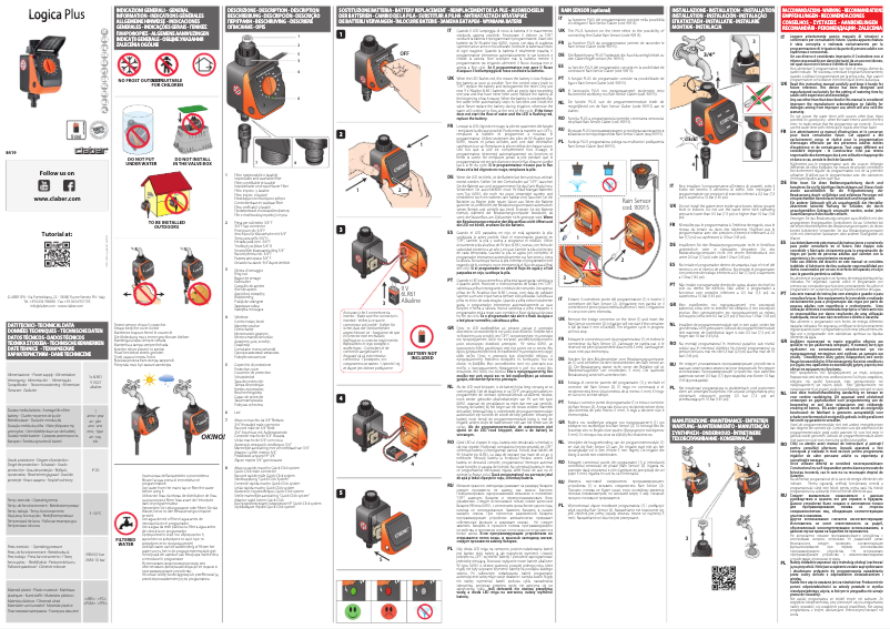Page n°1 - Manuel utilisateur Claber Aquauno Logica Plus 8419