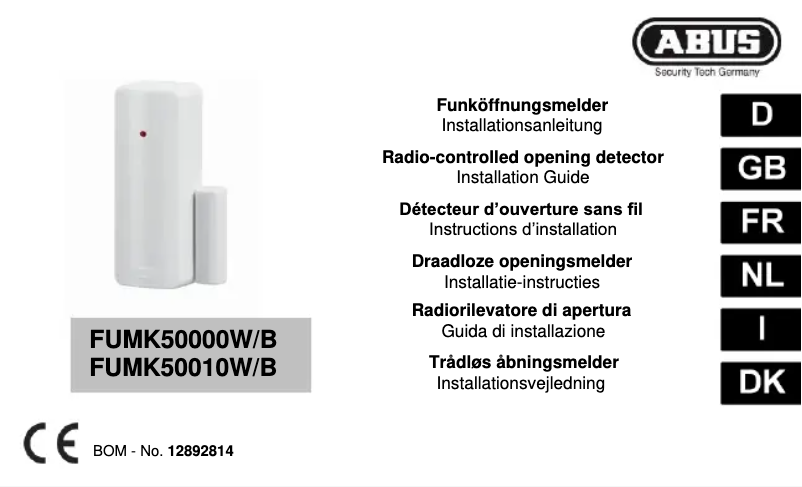 Page n°1 - Guide d'installation Abus FUMK50010B