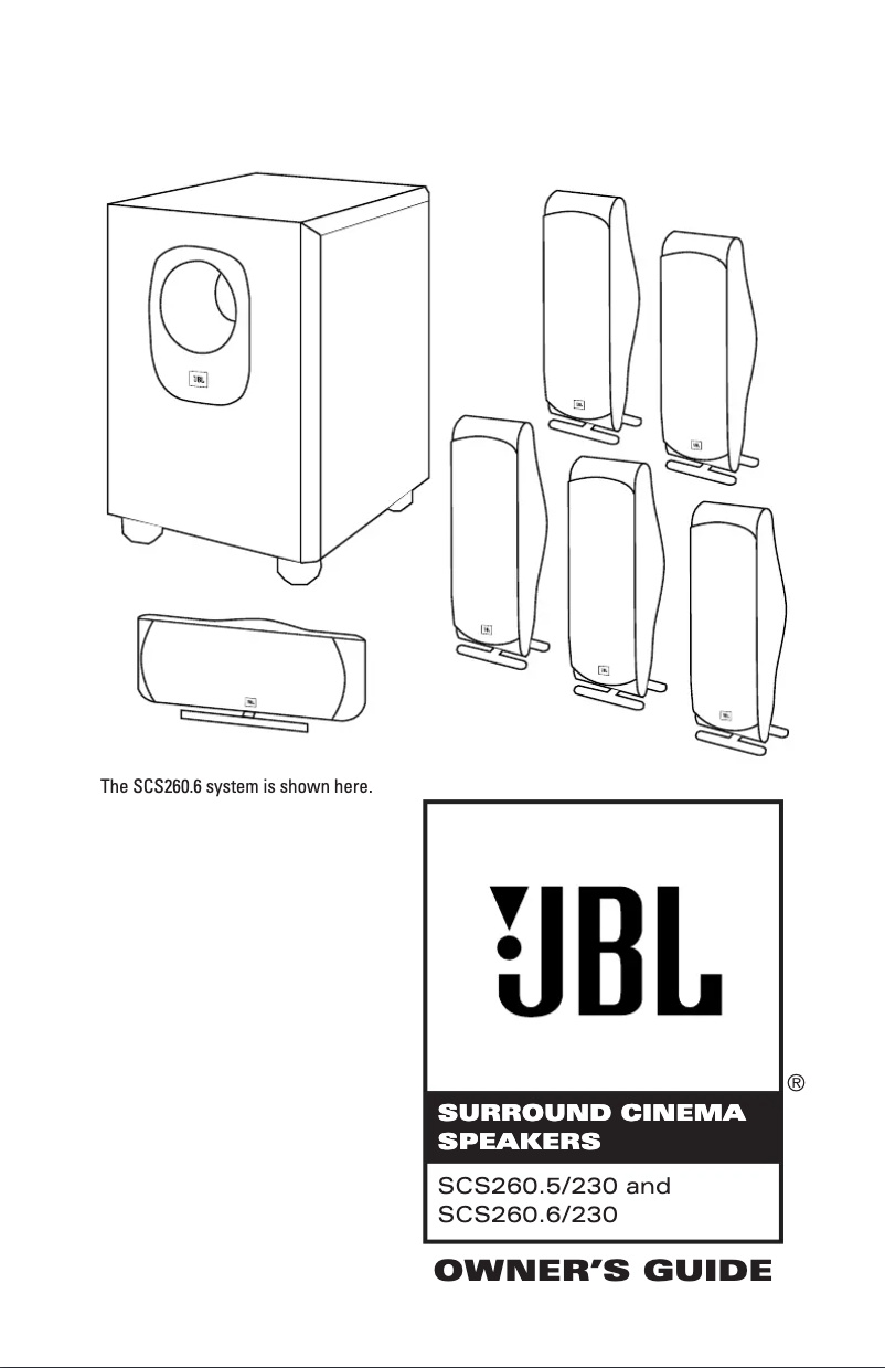 Page 1 de la notice Manuel utilisateur JBL SCS260.5