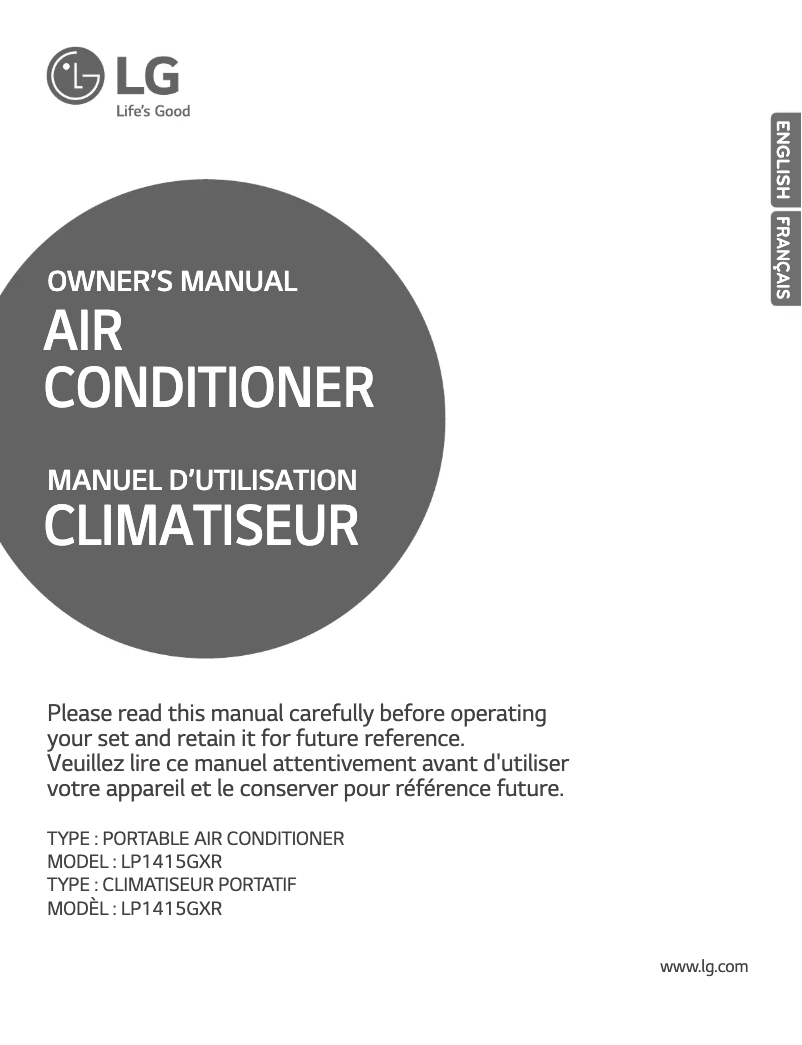 Page 1 de la notice Manuel utilisateur LG LP1415GXR