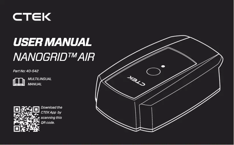 Image de la première page du manuel de l'appareil NANOGRID AIR