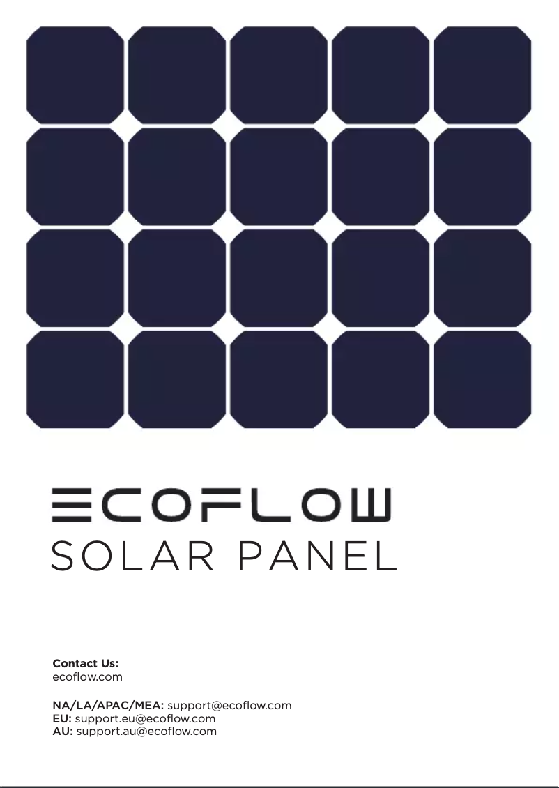 Page 1 de la notice Manuel utilisateur EcoFlow Solar Panel 60W