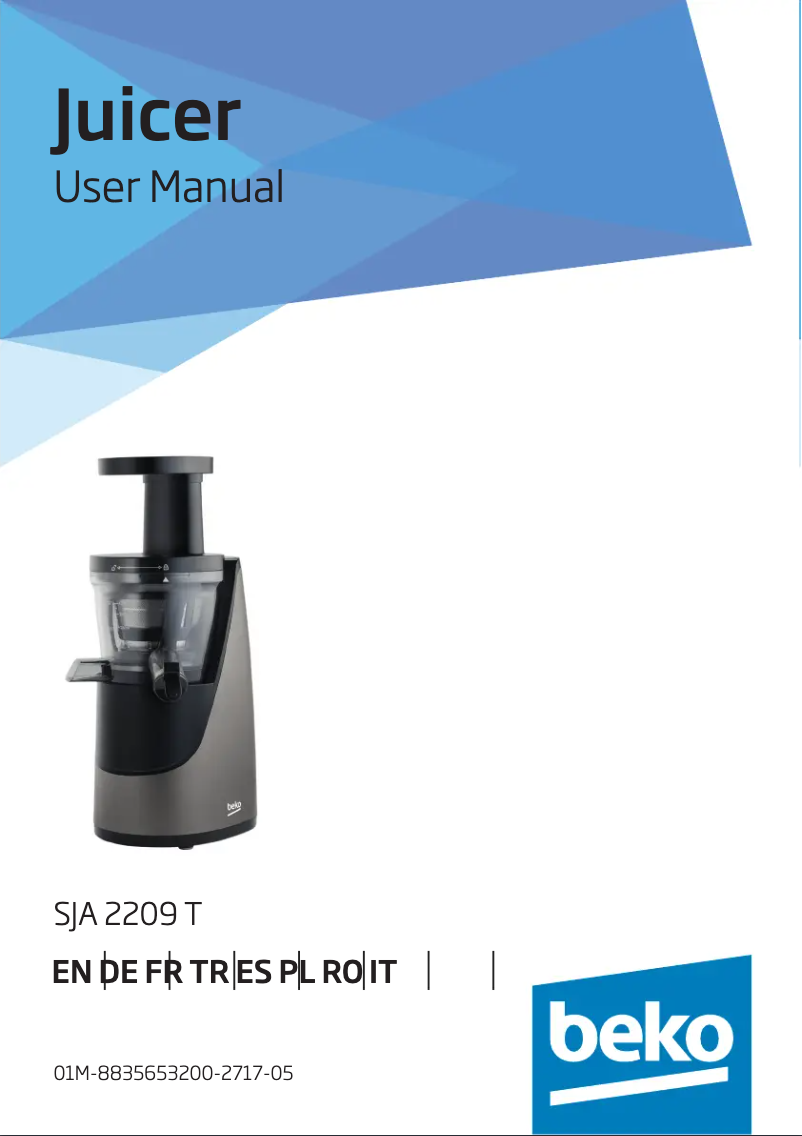 Image de la première page du manuel de l'appareil SJA2209T