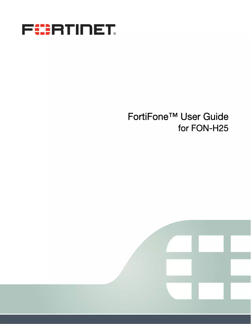 Página 1 del manual Manual de usuario Fortinet FortiFone FON-H25