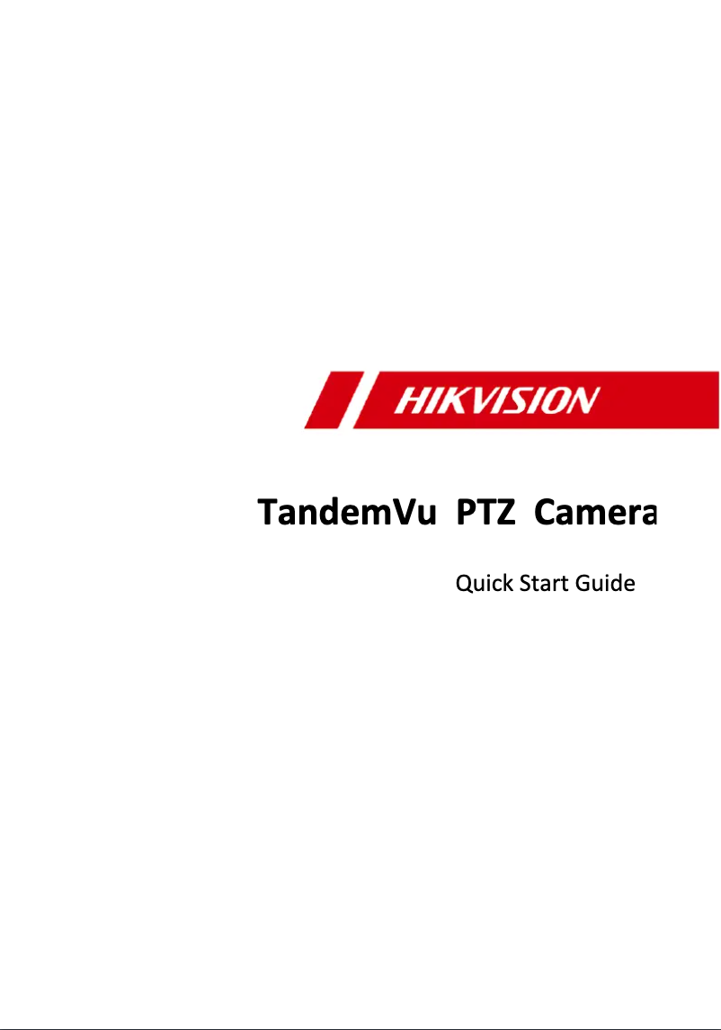 Page 1 de la notice Guide de démarrage rapide Hikvision TandemVu DS-2SE4C415MWG-E