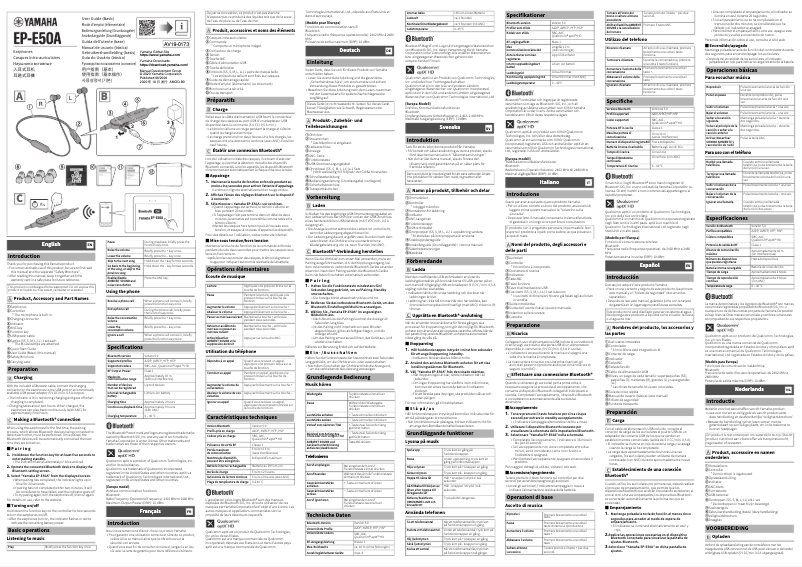 Image de la première page du manuel de l'appareil EP-E50A