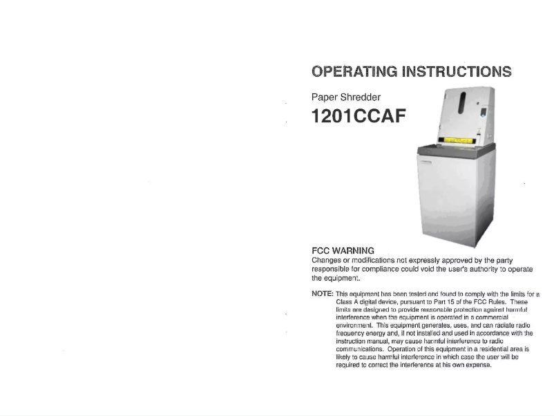 Page n°1 - Manuel utilisateur SEM 1201CCAF