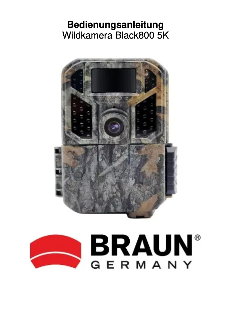 Page n°1 - Manuel utilisateur Braun Black800 5K