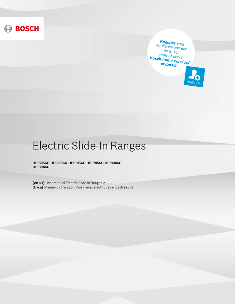 Page 1 de la notice Manuel d'utilisation et d'entretien Bosch HEIP056U