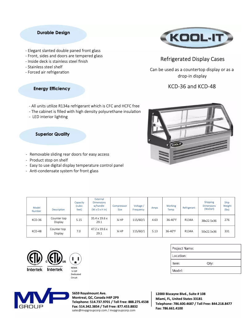 Page 1 de la notice Manuel utilisateur Kool-It KCD-36