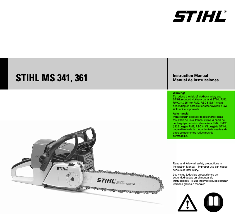 Page n°1 - Manuel utilisateur Stihl MS 361